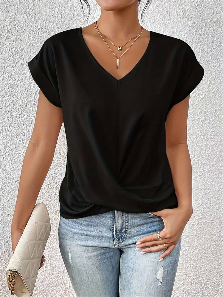 Solera – Avslappnad T-shirt med V-ringning