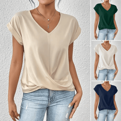 Solera – Avslappnad T-shirt med V-ringning
