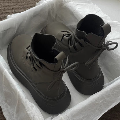 ModiBoots - Chunky Lace-Up Boots | Komfort och Stil för Varje Dag
