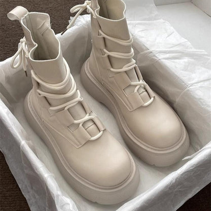 ModiBoots - Chunky Lace-Up Boots | Komfort och Stil för Varje Dag
