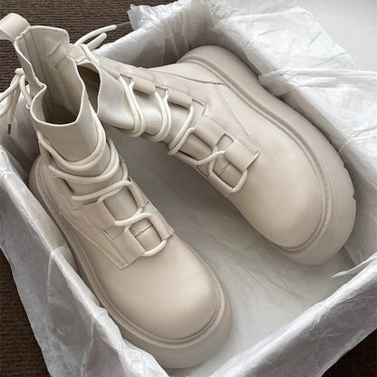 ModiBoots - Chunky Lace-Up Boots | Komfort och Stil för Varje Dag