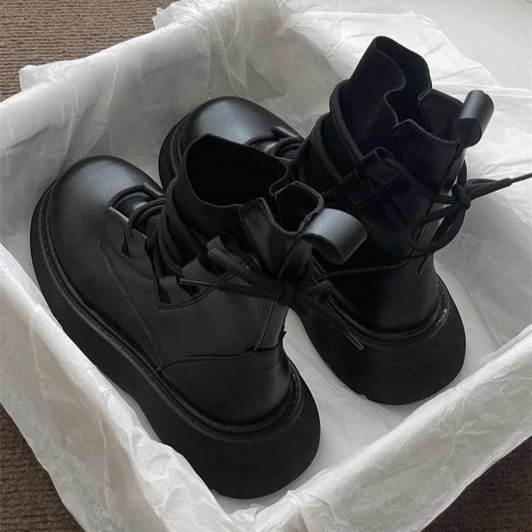 ModiBoots - Chunky Lace-Up Boots | Komfort och Stil för Varje Dag
