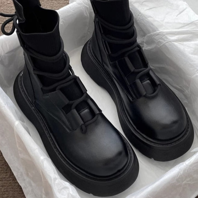 ModiBoots - Chunky Lace-Up Boots | Komfort och Stil för Varje Dag